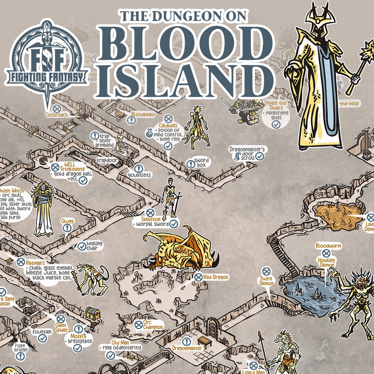 I’m happy to share that my newest map, based on Ian Livingstone’s The Dungeon on Blood Island, is now available in print from my webshop!
qatlasmap.com/printshop

#FightingFantasy #DungeonOfBloodIsland #LordCarnuss #TitanWorld #FantasyMap #GamebookArt #DungeonAdventure #Qatlasmap