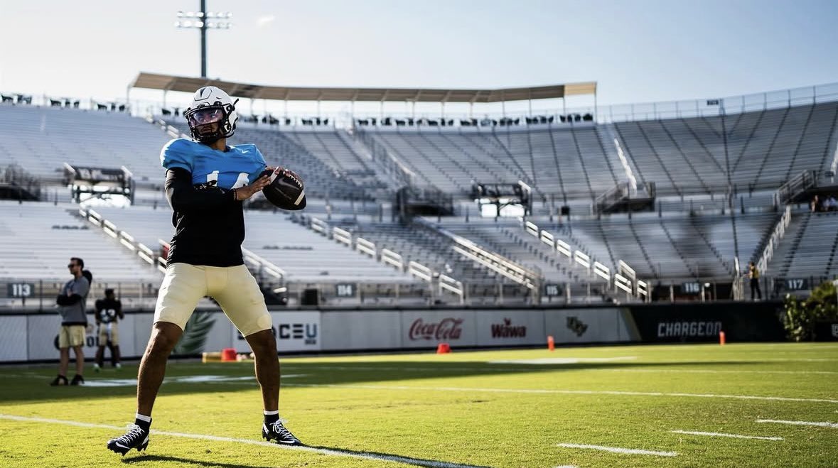 Matt Zenitz (@mzenitz) on Twitter photo UCF is set to name FAU transfer Cam Fancher as its starting quarterback, sources tell <a href="/CBSSports/">CBS Sports</a>.
Had been competing with Indiana transfer Tayven Jackson and former Miami QB Jacurri Brown. Fancher has made 26 career college starts at FAU and Marshall. UCF is set to name FAU transfer Cam Fancher as its starting quarterback, sources tell <a href="/CBSSports/">CBS Sports</a>.
Had been competing with Indiana transfer Tayven Jackson and former Miami QB Jacurri Brown. Fancher has made 26 career college starts at FAU and Marshall.