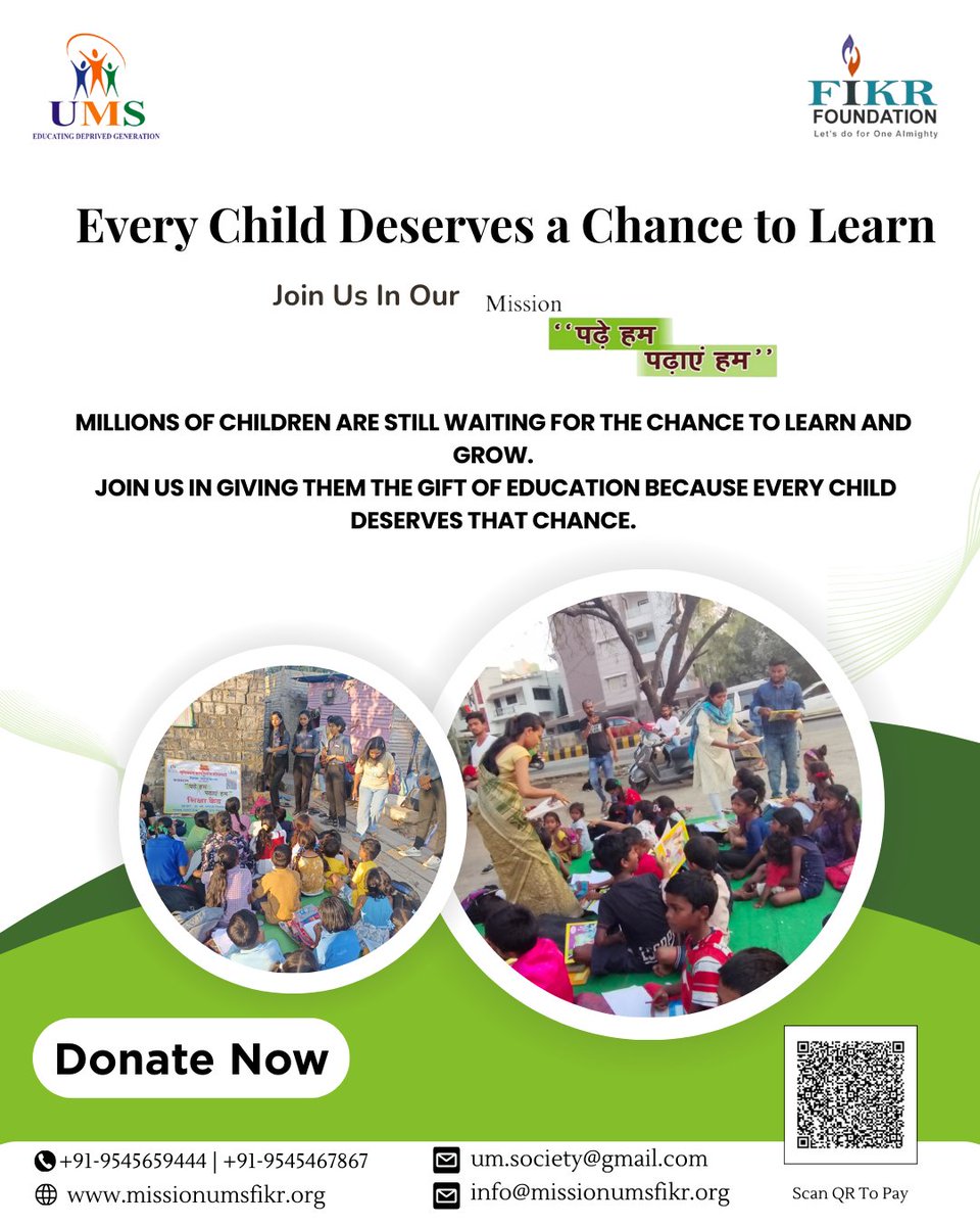 PadheH89120's tweet photo. Education is the key to empowerment 
Our mission, Padhe Hum, Padhaye Hum, is dedicated to providing learning opportunities, promoting literacy, and creating equal access to education for every child. Together, let’s transform lives through the power of knowledge. https://t.co/GfZw4S9Hqk