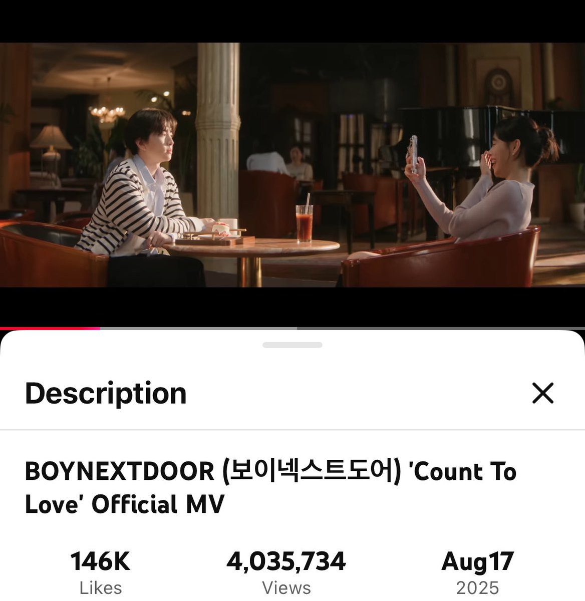 BNDTHAI_FAN's tweet photo. ꒰🏠꒱ #thxonedoor ²¹⁰⁸²⁵

BOYNEXTDOOR (보이넥스트도어) 'Count To Love' Official MV

มียอดรับชมถึง 4,000,000 วิวแล้วค่ะ

꒰https://t.co/9YoiCV7acs…꒱

#BOYNEXTDOOR #보이넥스트도어
#BND #BOYNOW #BND_BOYLIFE
#Count_To_Love #ボネクド #ボイネク
@BOYNEXTDOOR_KOZ https://t.co/uPxfa2c3dR