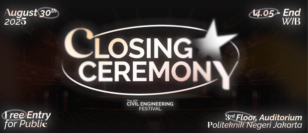 civfest2025's tweet photo. 🌟 [CLOSING CEREMONY CIVIL ENGINEERING FESTIVAL 2025] 🌟
The Closing Ceremony of CIVFEST 2025 is here, and we’re bringing you an unforgettable night with our guest star–SEJEDEWE! With their soulful reggae vibes and high-energy performance, Sejedewe will bring the stage to life🎶 https://t.co/ZnF28W82rz