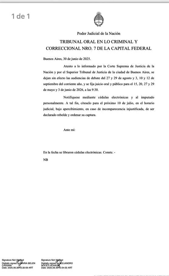 Doctor_Soto's tweet photo. Chocobar será juzgado dos veces por el mismo hecho y 9 años después! El juicio no se hará ahora, se postergó para mayo y junio de 2026. La Corte de CABA no aceptó nuestra apelación, pero iremos a la Corte Suprema. Chocobar Cumplió su Deber. Obró en Legítima Defensa! https://t.co/EmhU2CECSu