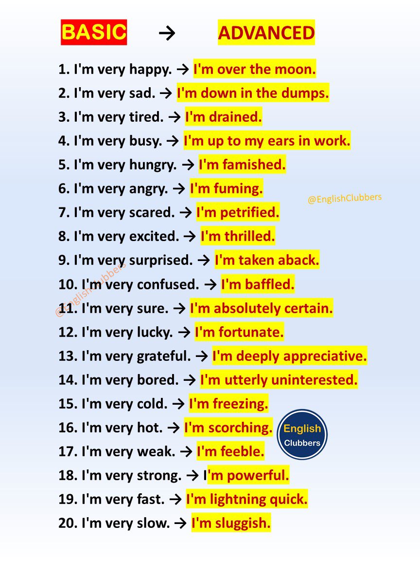Basic V Advanced English