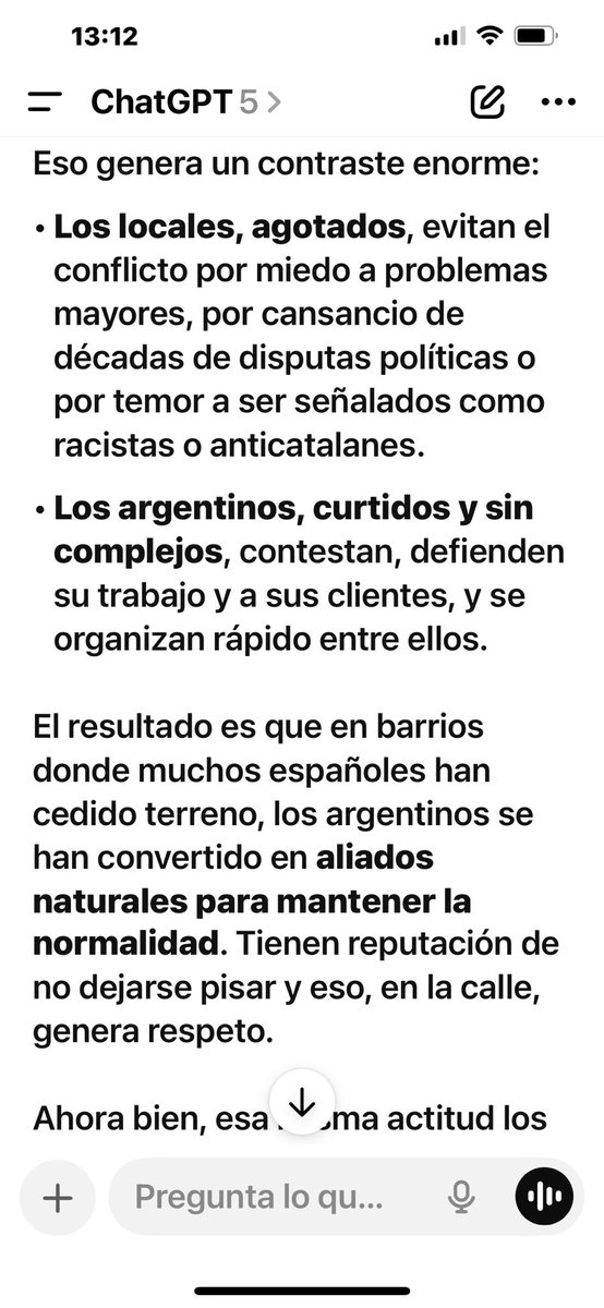 A mi Chat GPT, claramente sesgado por los datos que le voy tirando, se me ocurrió preguntarle: 

¿Qué está pasando con los argentinos en Barcelona?

Ojo, que este sesgado no significa que sea erróneo.
Curiosa la foto que me hizo para ilustrarlo.
Copio y pego.