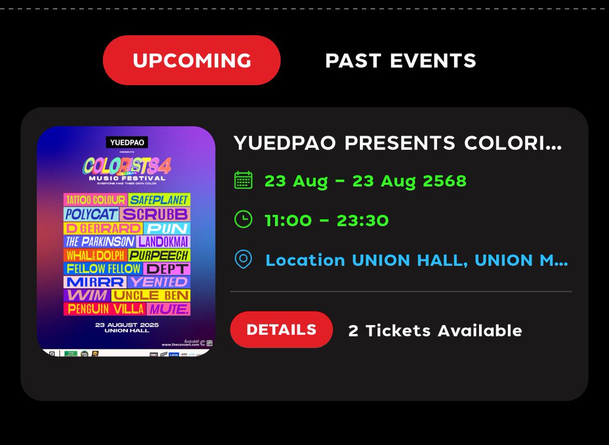 hihellotu86's tweet photo. ปล่อยบัตร colorist วันที่ 23 นี้ค่ะ 1200บาทค่ะ #coloristsmusicfestival รีพาย\ทักไอจี @rwx.arale_ https://t.co/nHGQx7uKl0