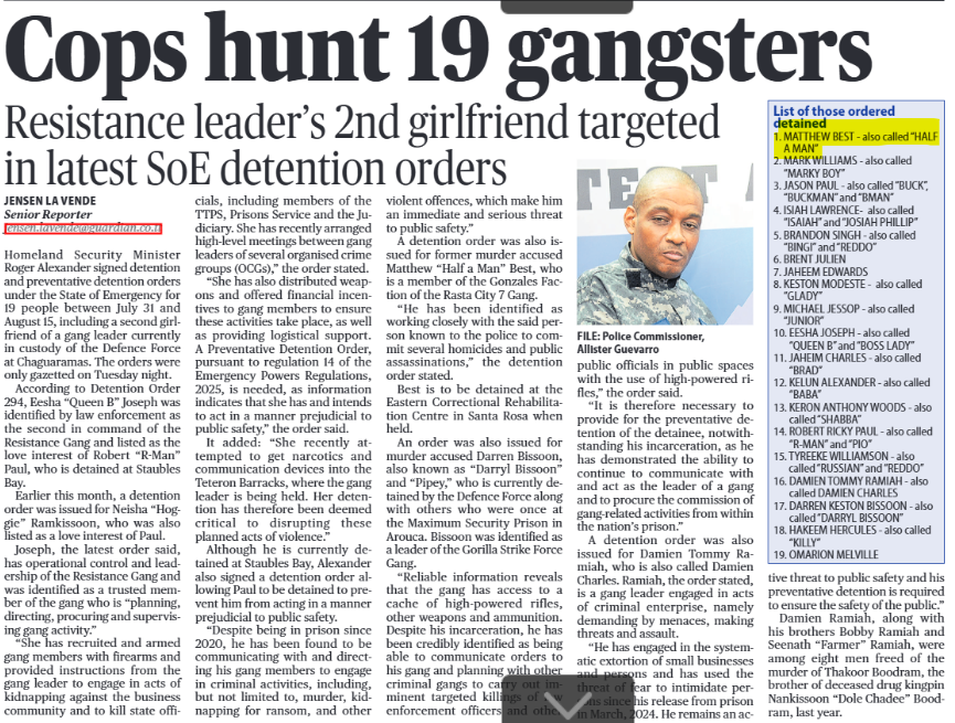 BrentDWinter's tweet photo. It's a good thing I am not a newspaper editor... I would have styled this headline "COPS HUNT 18.5 GANGSTERS"