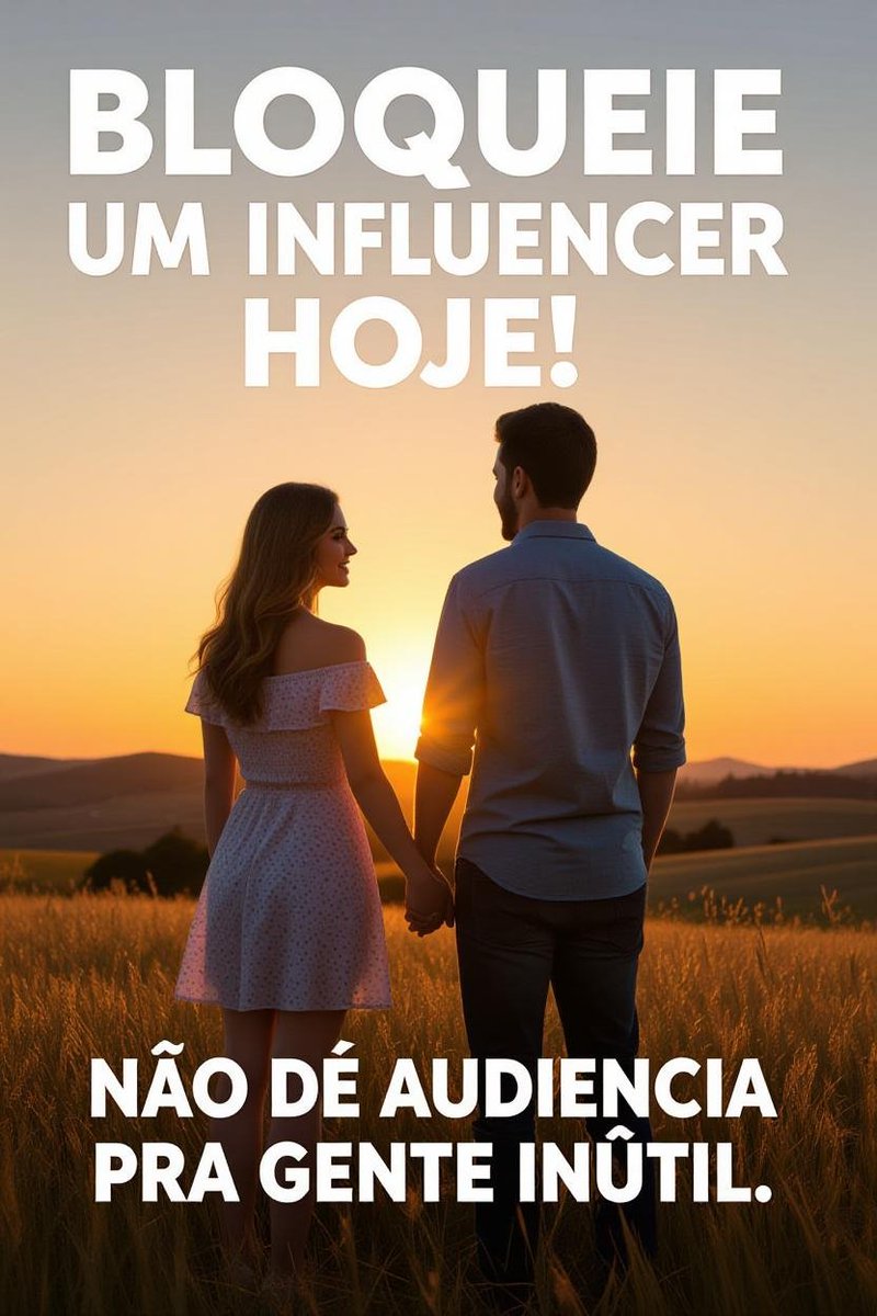 Quero iniciar um movimento aqui, espalhem essa palavra, BLOQUEIE UM INFLUENCER HOJE, blocks massivos derrubam o alcance desses inuteis, se você tem Instagram, que é onde esses urubus se concentram, vá lá e BLOQUEIE, pelo menos um por dia