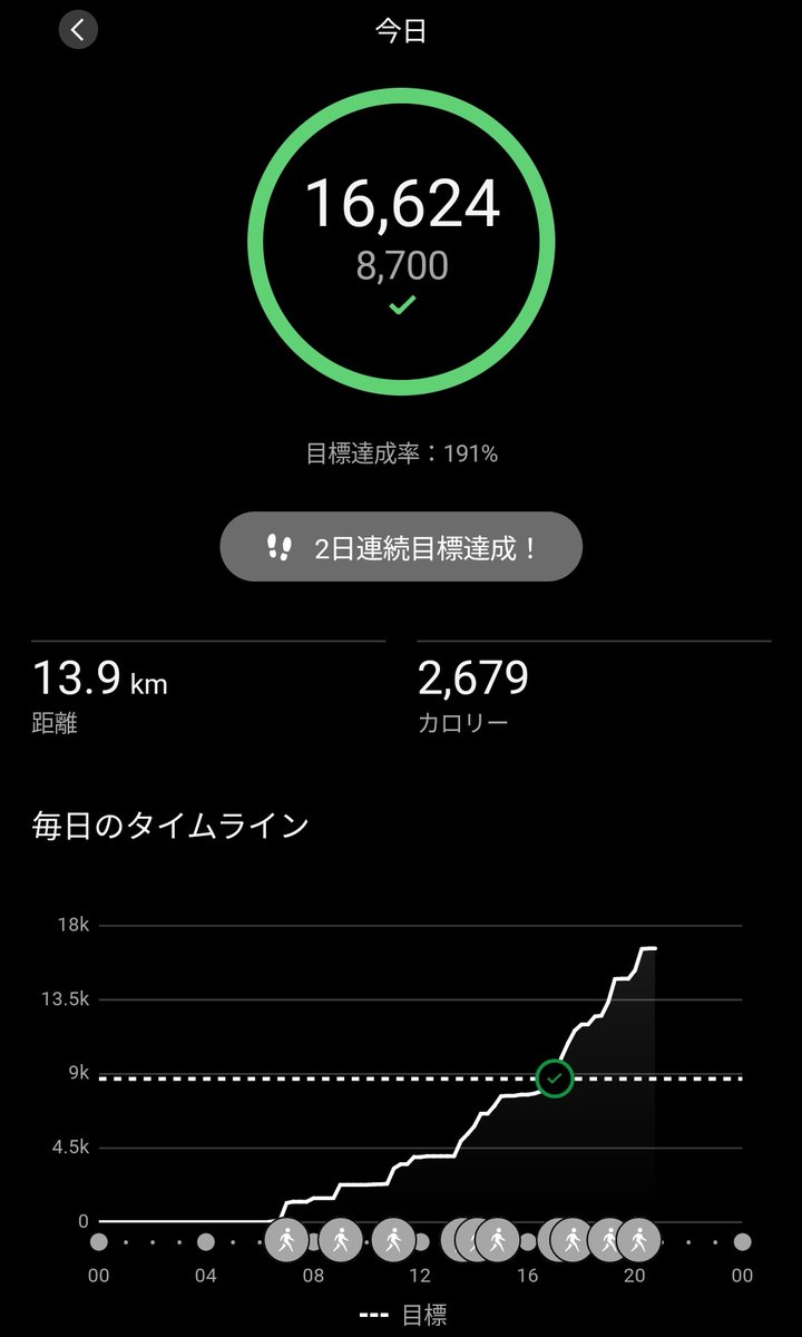 今日は結構歩いた