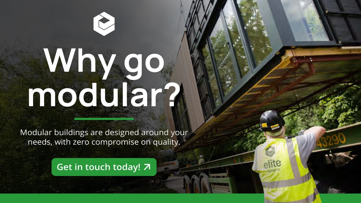 Why go modular?
Smarter. Faster. Greener.

Elite Systems delivers high-quality modular buildings with:

⚡ Off-site construction 🏗️ Custom design 🌍 Reduced emissions ✅ Minimal disruption

Learn more: elitesystemsgb.co.uk 

#ModularConstruction #SmartBuilding