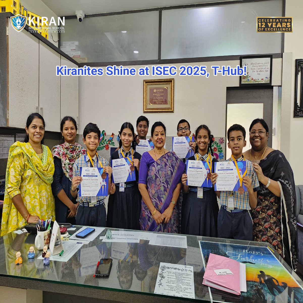KIRAN_INTSCHOOL's tweet image. 🌟 #Kiranites dazzled at ISEC 2025, T-Hub, with futuristic projects on Earth Observation Satellites and Martian Greenhouses! 🚀
👏 Proudly representing in Satellite &amp;amp; Habitat Design, our young stars earned accolades for innovation, passion, and stellar presentations! 🌍🌌