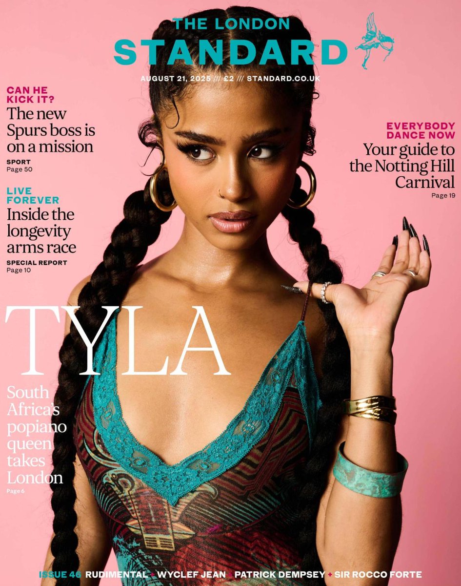 Tyla graces the cover of The London Standard.