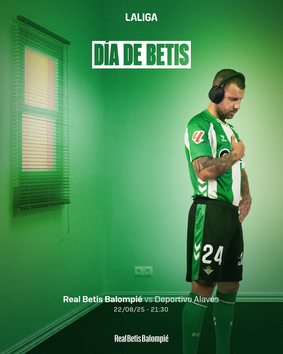 🟢 IT'S #DíaDeBetis! 🟢

🆚 <a href="/Alaves/">Deportivo Alavés</a>
🏟 Estadio La Cartuja
⏰ 21:30 CEST
🏆 <a href="/LaLigaEN/">LALIGA English</a>

#RealBetisAlavés