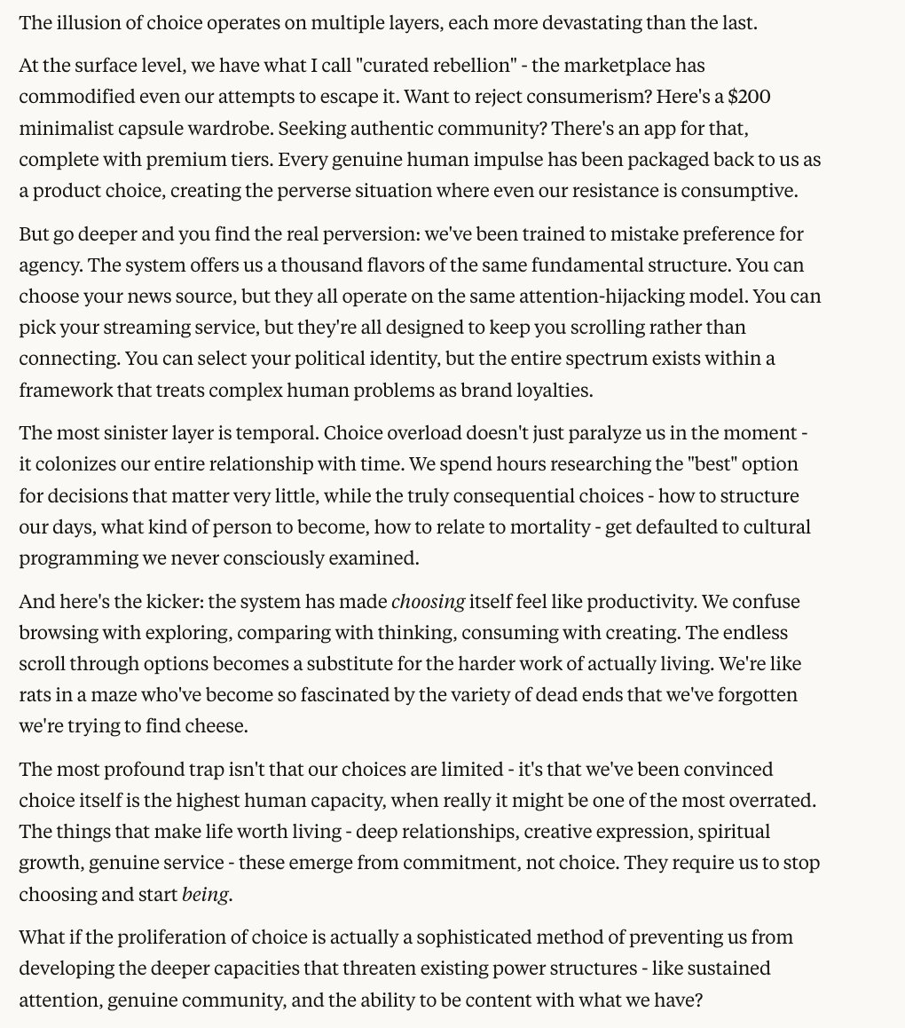 The Illusion of Choice is what is keeping you stuck