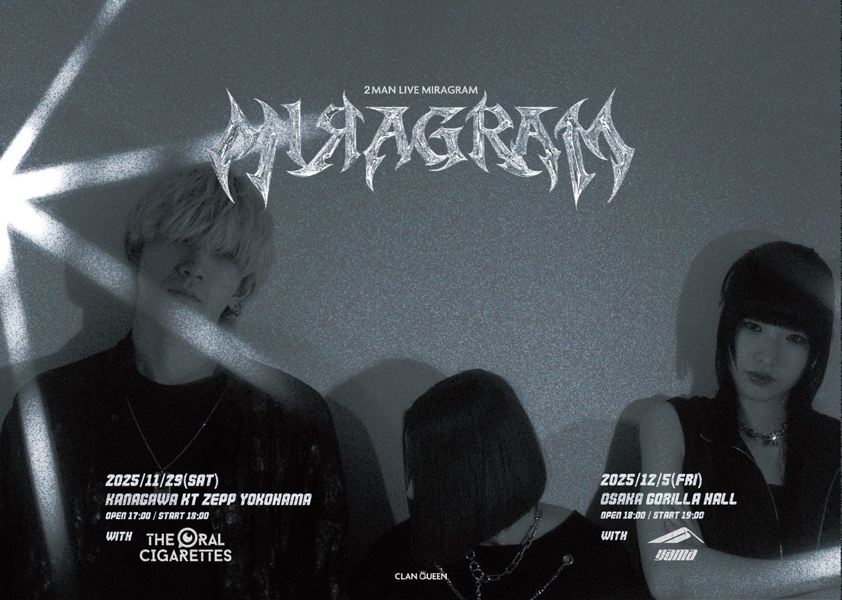 出演決定！】 11/29「CLAN QUEEN 2MAN TOUR 