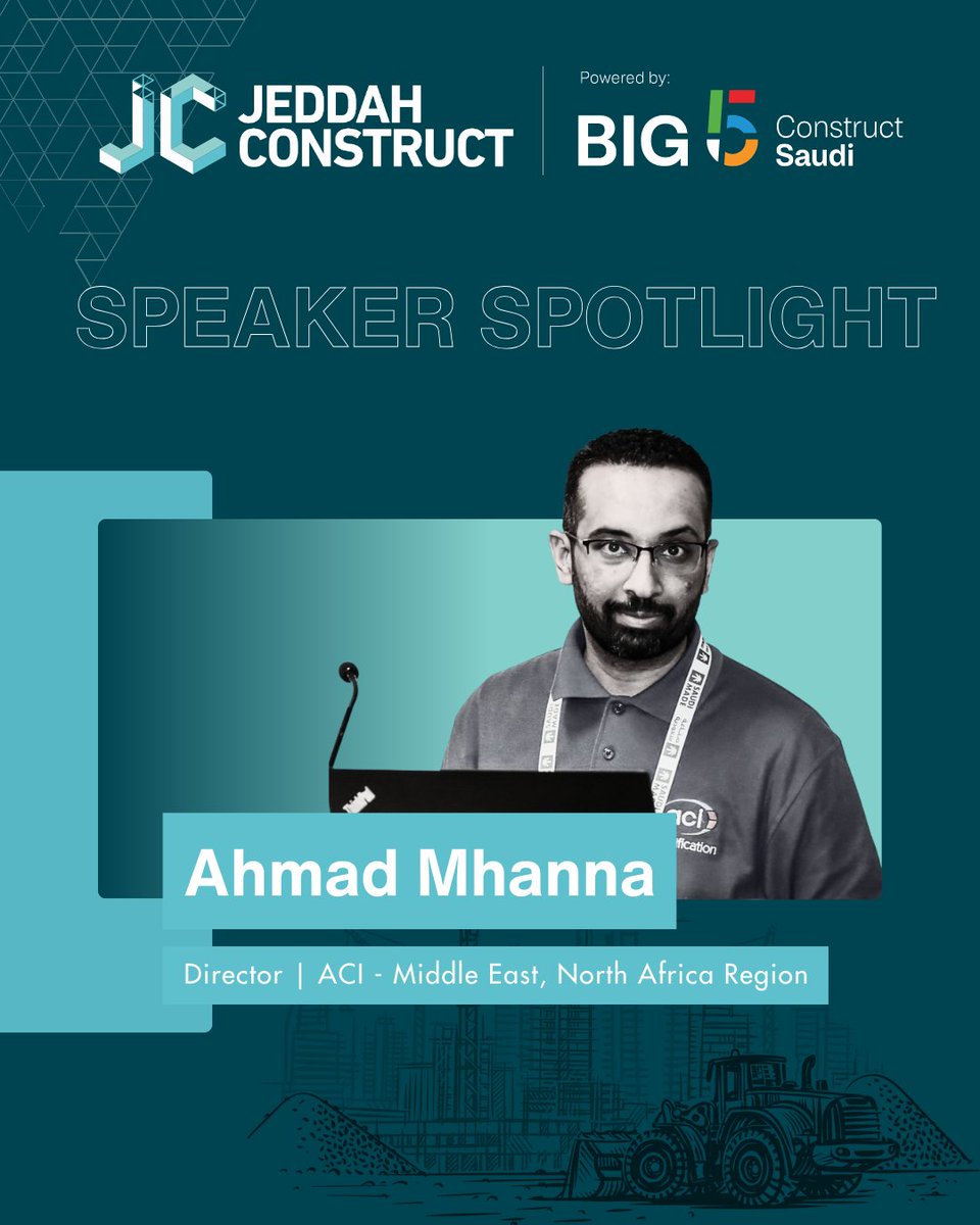 ACI Middle East (@aci_middleeast) on Twitter photo In September, ACI's Ahmad Mhanna will present "Defining green: Perspectives on #sustainability in concrete #construction" during <a href="/JeddahConstruct/">Jeddah Construct, powered by Big 5 Construct Saudi</a>. 🌟
📅28 - 30 September 2025
⌚ 4 - 10 PM daily
📍Jeddah Superdome
➡️ Get the details and register here: registration.infosalons.ae/JEDDAHCONSTRUC… In September, ACI's Ahmad Mhanna will present "Defining green: Perspectives on #sustainability in concrete #construction" during <a href="/JeddahConstruct/">Jeddah Construct, powered by Big 5 Construct Saudi</a>. 🌟
📅28 - 30 September 2025
⌚ 4 - 10 PM daily
📍Jeddah Superdome
➡️ Get the details and register here: registration.infosalons.ae/JEDDAHCONSTRUC…