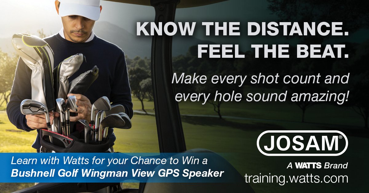 Our Q3 Learn + Win Sweepstakes is in full swing, and one of this quarter’s featured prizes is the Bushnell Golf Wingman View GPS Speaker. 

See ow.ly/IYIX50WgkWn for sweepstakes information.

#Josam #Contractors #Engineers #WattsWorksTraining #LearnandEarn #LearnandWin