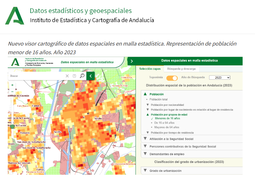 🆕La distribución espacial de la #población, la clasificación del grado de urbanización, y la caracterización y distribución del espacio construido estrenan nuevo visor #cartográfico, os contamos todos los detalles aquí 👇
juntadeandalucia.es/institutodeest… #FEDER #MallaEstadística
