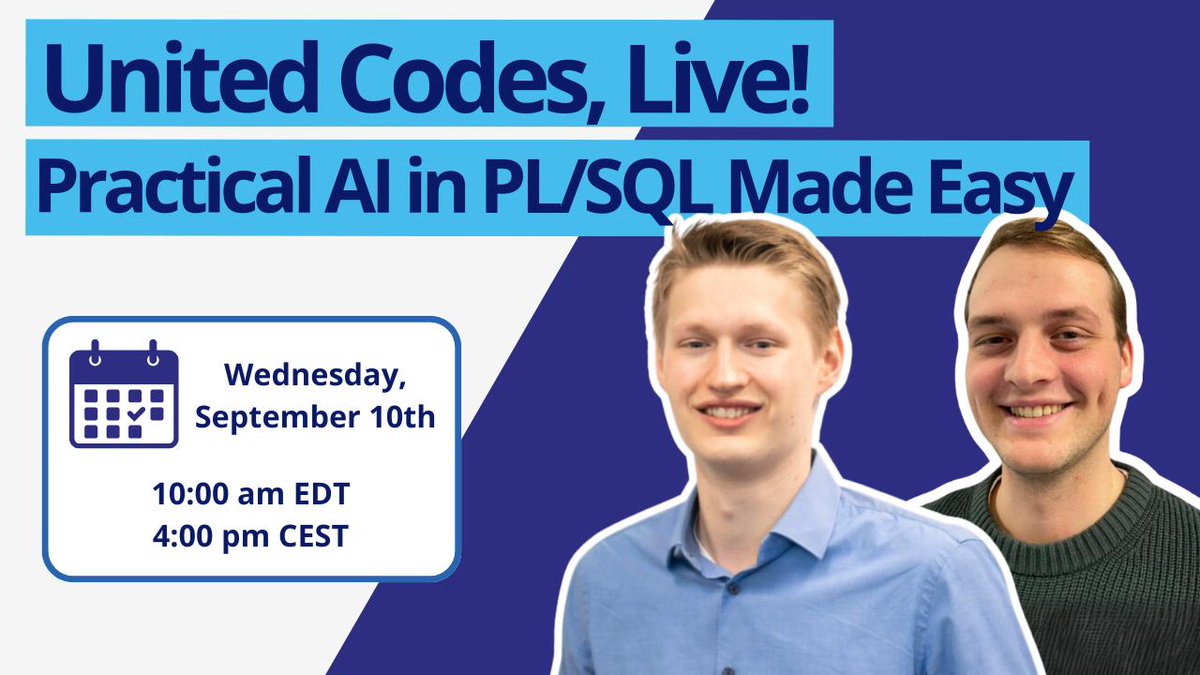 Philipp Hartenfeller (@phartenfeller) on Twitter photo If you are a PL/SQL or #orclAPEX developer and curious about AI, this might be for you. I will show what you can do with UC AI (free, open-source).
- generating text
- different providers
- analyze images/documents
- reasoning
- tools/function calls
- structured outputs If you are a PL/SQL or #orclAPEX developer and curious about AI, this might be for you. I will show what you can do with UC AI (free, open-source).
- generating text
- different providers
- analyze images/documents
- reasoning
- tools/function calls
- structured outputs