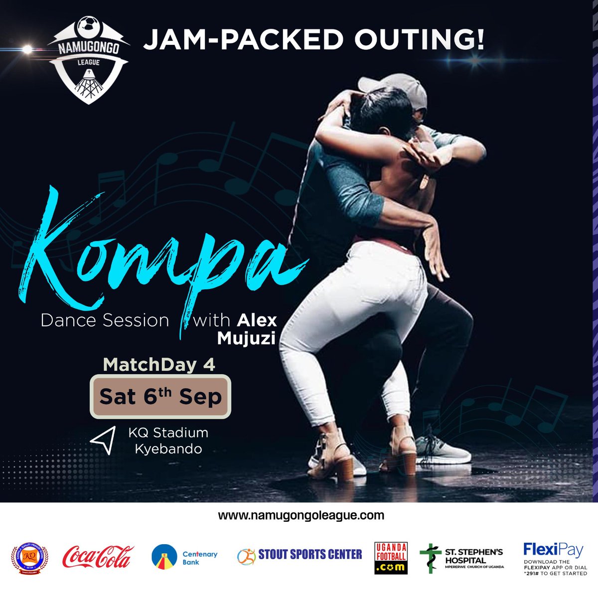NamugongoLeague's tweet photo. We’re serving you epic goals, crazy fun, and a Kompa dancing session with our very own @mujuzi_alex 🔥

 The energy will be unmatched, the beats irresistible, and the vibes unforgettable! 😎

Don’t just hear about it - be there, feel it, live it! https://t.co/7kTHU3Jtqp