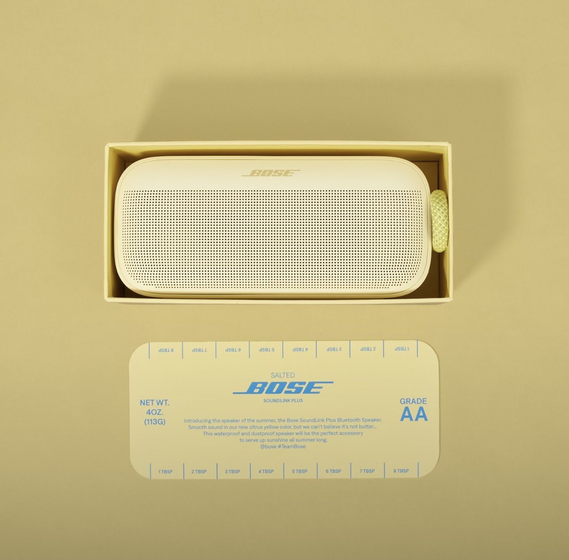 BrandGully's tweet photo. What a lovely idea!

Seeding kit designed by CNC Merch for #Bose’s new butter yellow colorway. 

#Packaging #Design https://t.co/vim8hEnxh8