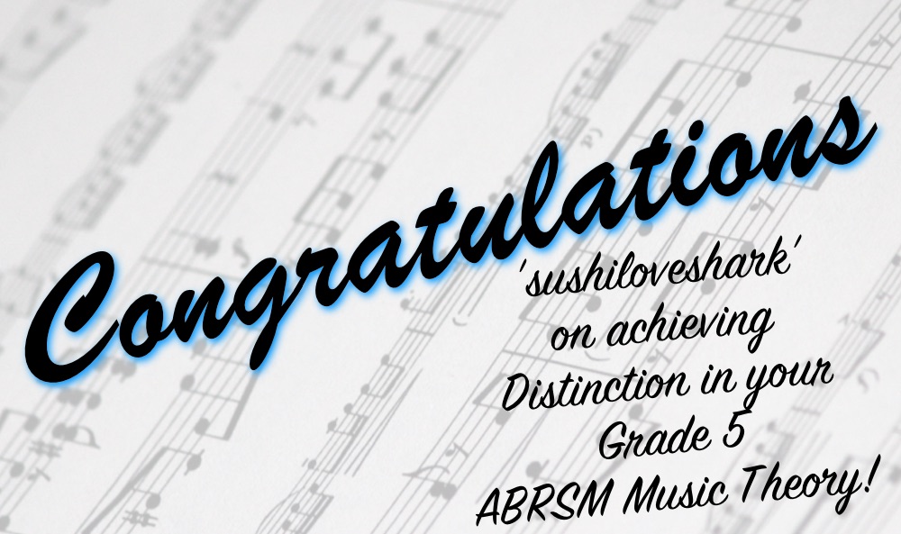 Another ABRSM MusicTheory Exam Success!

Congratulations to ‘sushiloveshark’ 🎉🎶🎉

#BetterTogether #ABRSM #MusicTheory #Exam #Success

sharonbill.com