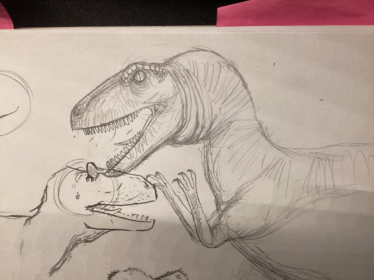 Some more sketches, ceratosaurus and a retro dinosaur.