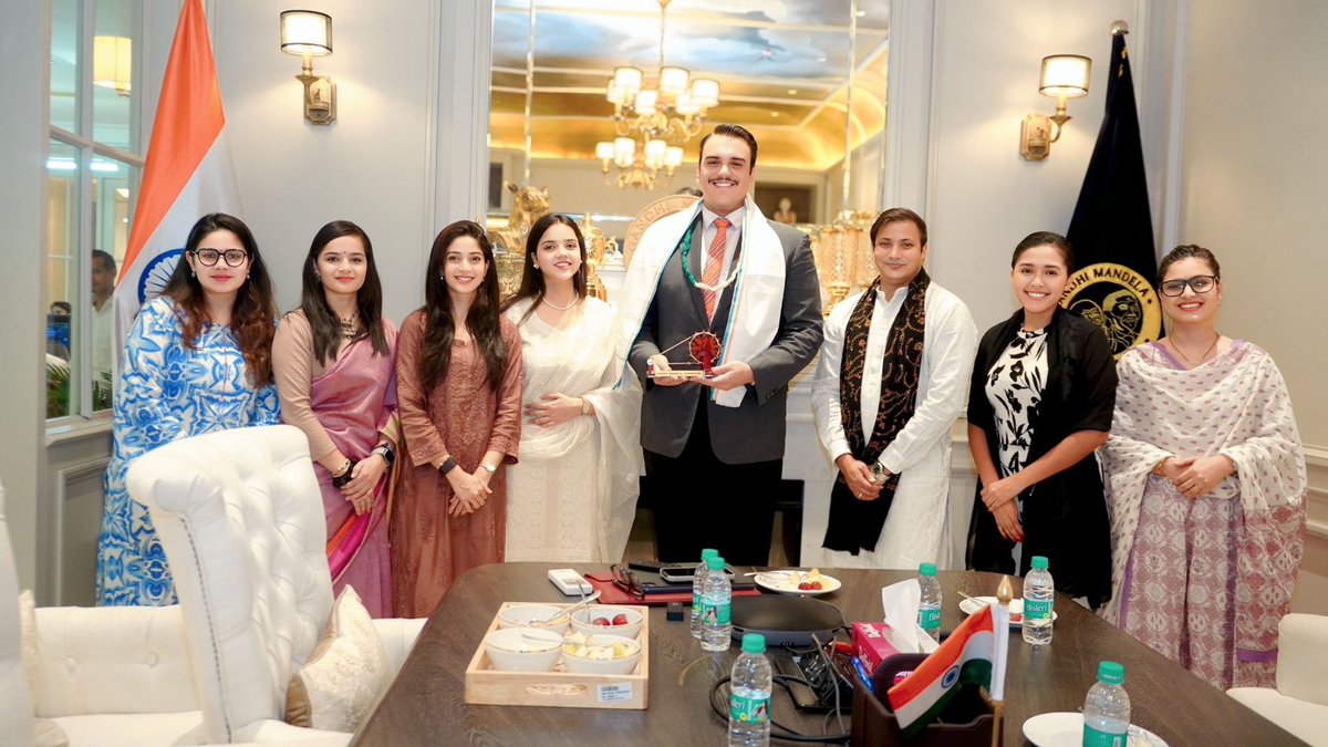 Nandan Jha (@nandan_jha4) on Twitter photo His Excellency #AlonsoCorrea Miguel, #Ambassador of #Panama to India, called on Adv. Nandan Jha, Secretary-General of the <a href="/GMFoundationInd/">Gandhi Mandela Foundation</a> at the Foundation’s headquarters in New Delhi. The meeting focused on strengthening ties of friendship and advancing shared values of peace, His Excellency #AlonsoCorrea Miguel, #Ambassador of #Panama to India, called on Adv. Nandan Jha, Secretary-General of the <a href="/GMFoundationInd/">Gandhi Mandela Foundation</a> at the Foundation’s headquarters in New Delhi. The meeting focused on strengthening ties of friendship and advancing shared values of peace,