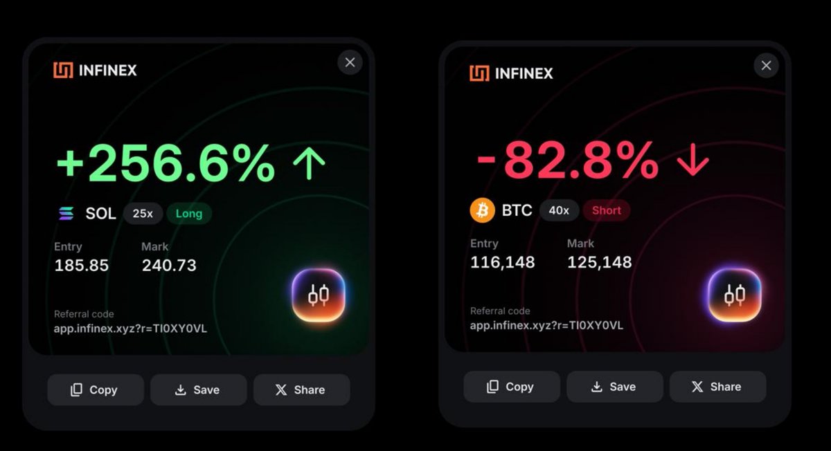 Soon you'll be able to track your positions from Infinex Perps and see it in your portfolio. 👀

Don't get liquidated.

Infinex