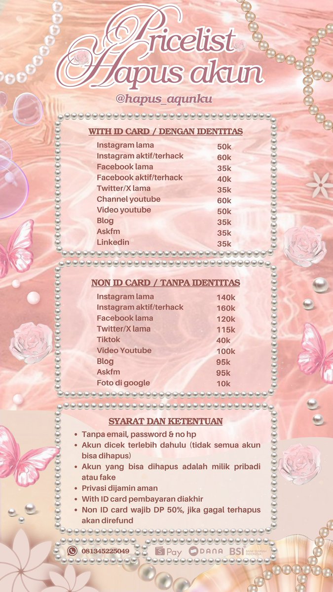 jasa hapus akun ✧ tweet media