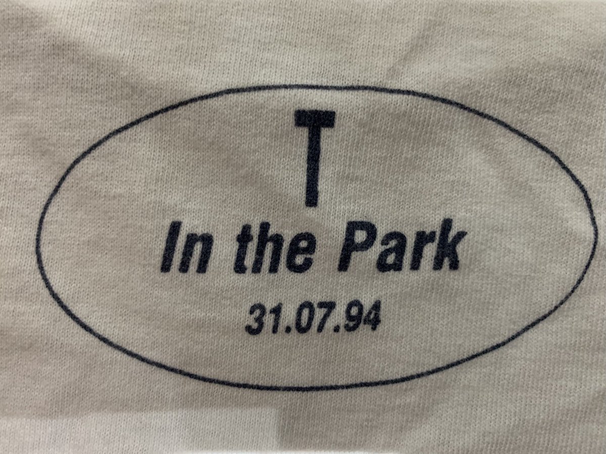 drewmclelland's tweet photo. @MicrodotCreativ Hey Brian, look what I found! Original ‘Shakermaker’ shirt, T in the Park ‘94 edition! Ive been looking for it for ages, success at last. This must be mega-rare, what do you reckon? @oasis  #Live25 #TinthePark https://t.co/clLJU34tMr