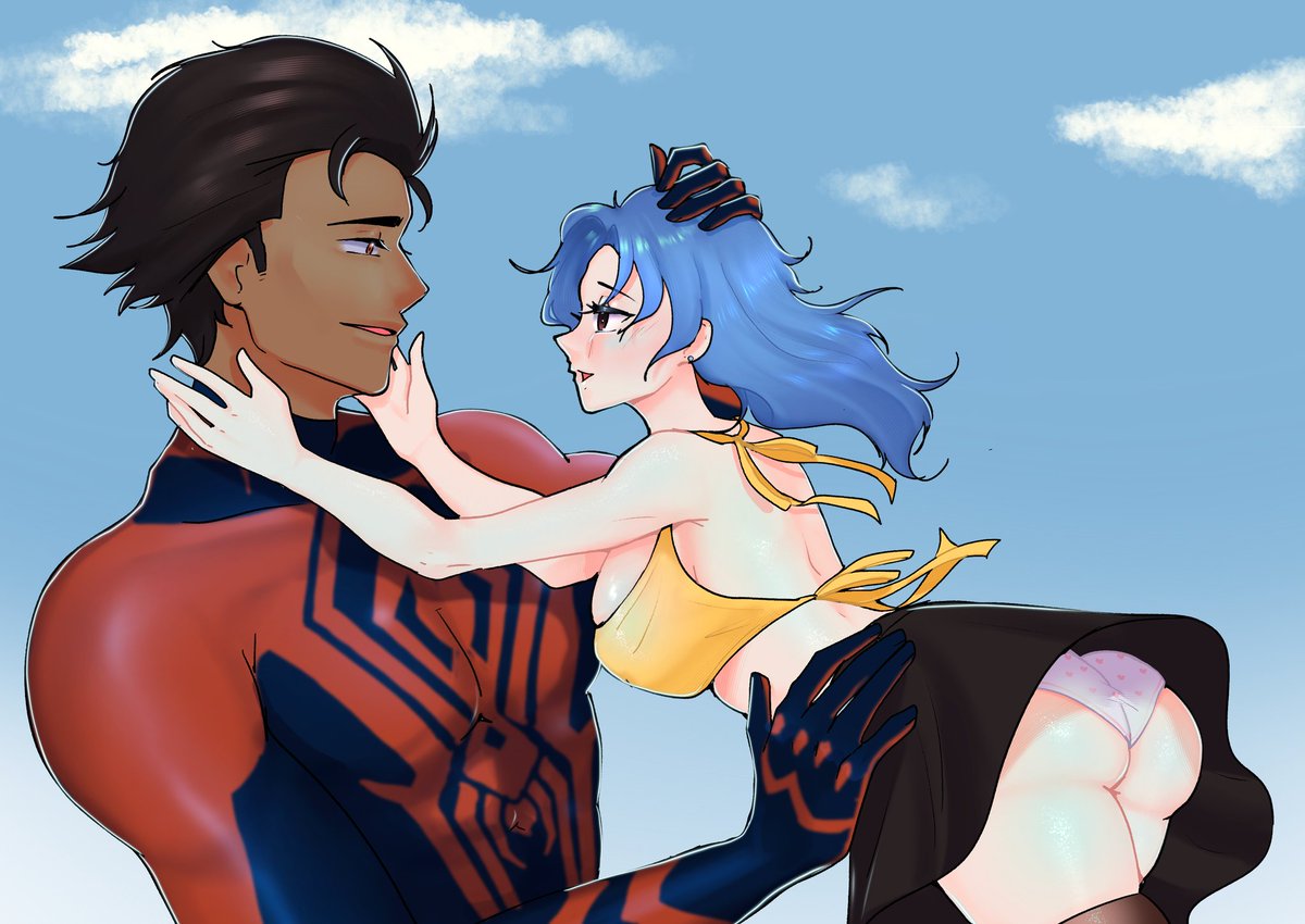 it was my birthday yesterday so let me share some art i got for my oc x miguel HUEHUE 😋

🎨 <a href="/xMaria_Moon/">😔</a> 

#MiguelOHara #spiderman2099 #atsv #oc #ocxcc #SpiderVerse