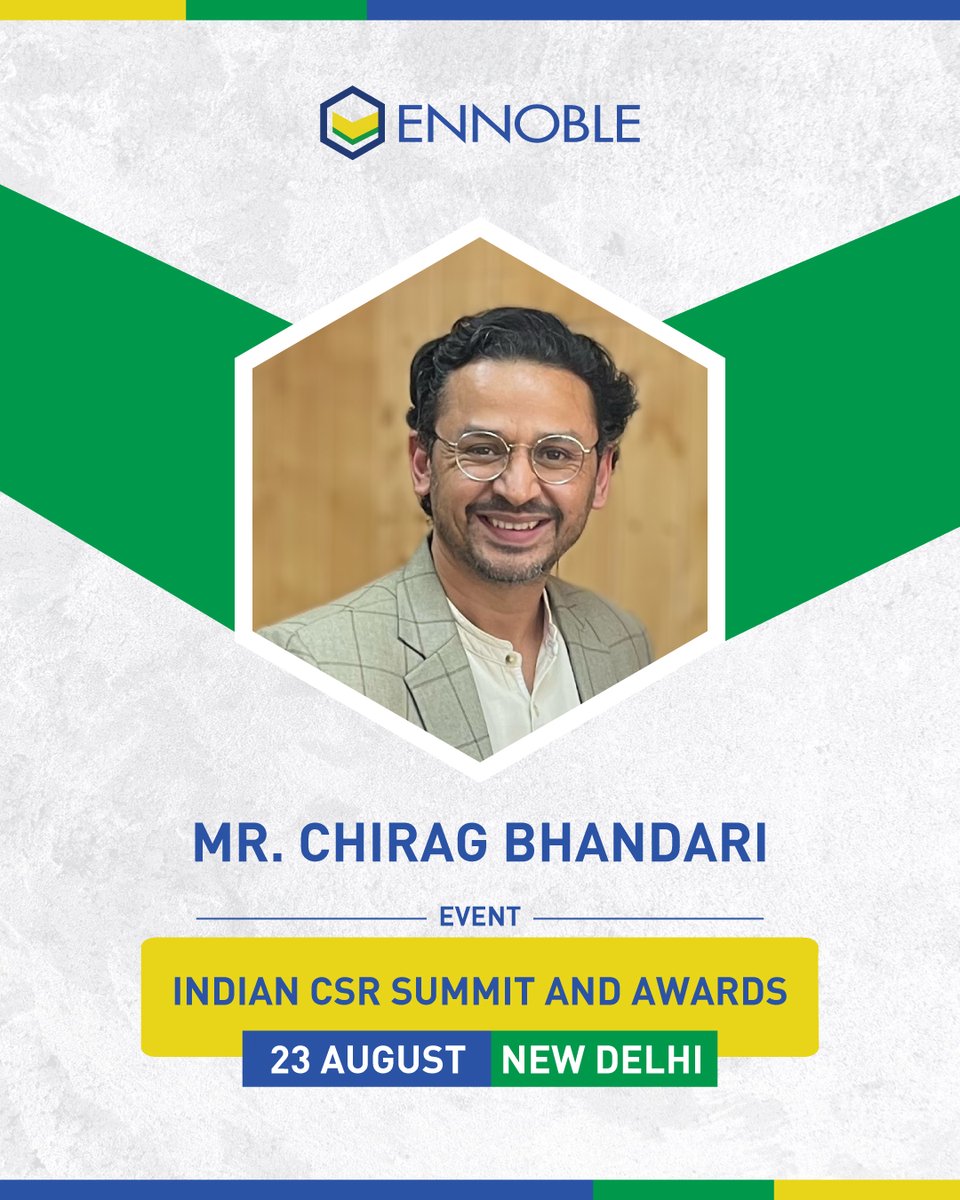 chiragbhandari's tweet photo. Happy to share that I will be moderating a panel on  “How CSR Can Be Used as an Effective Tool by Corporates in India?” at the Indian CSR Summit 2025 in New Delhi.