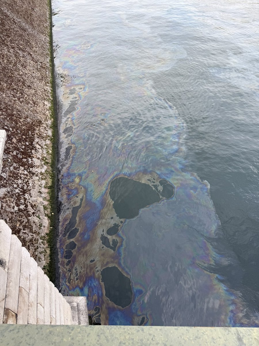 Soap741's tweet photo. Heureusement qu’on a pas nagé la dedans ! 

(Pont de Bir Hakeim, 21/08 à 9h30)
#seine #paris #saccageparis #pollution https://t.co/szp62zrIqH