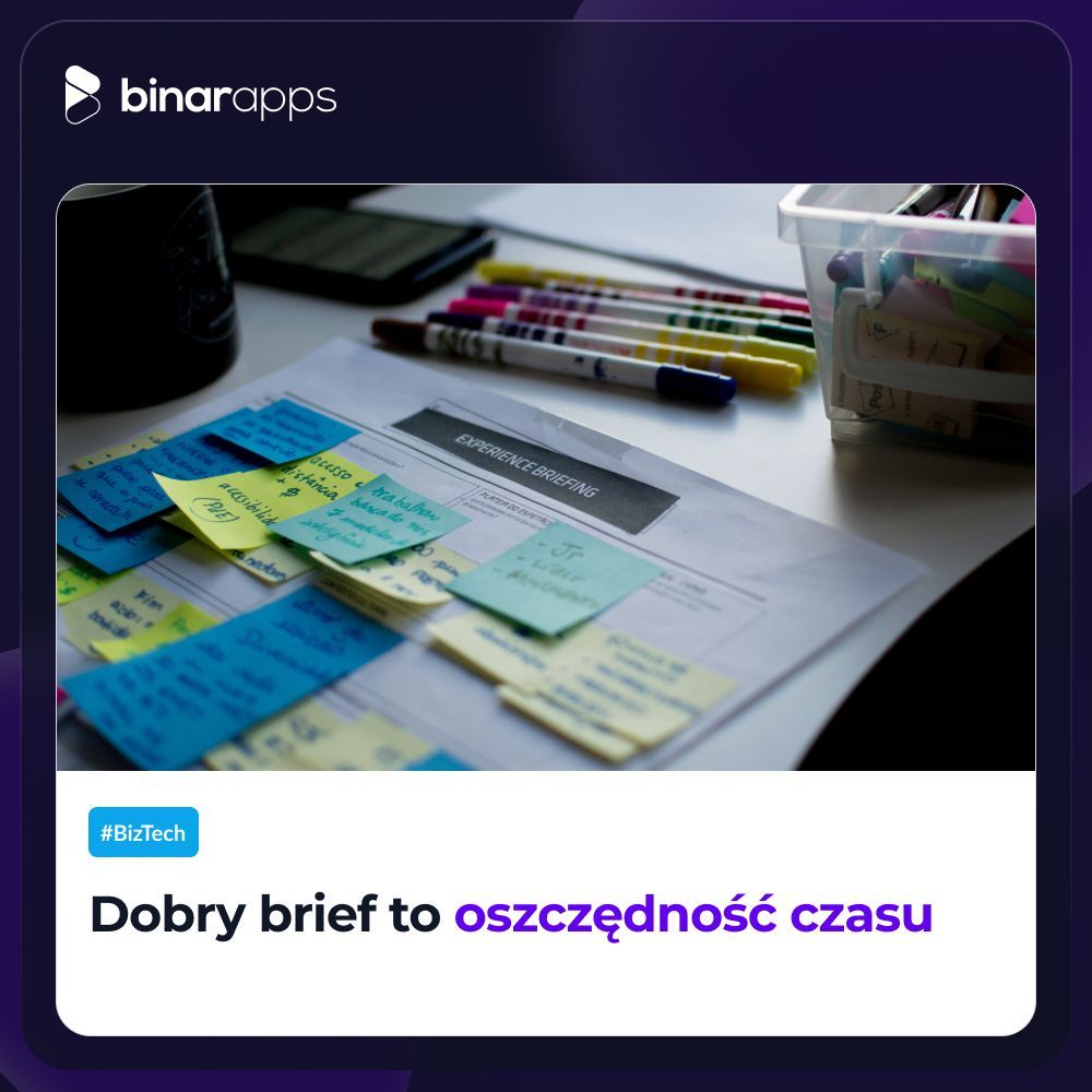 Największy problem projektów?
Rozjazd między „co biznes chce” a „co dev robi”.
U nas brief to rozmowa, nie PDF.
#BizAndTech #BinarApps #ProductThinking