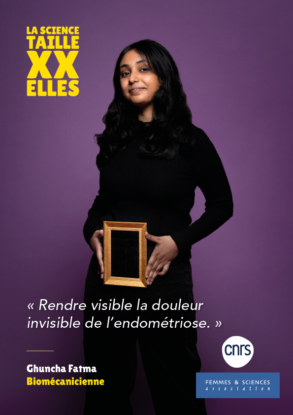 CNRS_Villejuif's tweet photo. #ScienceXXelles. Ghuncha est biomécanicienne au MSME. Ses recherches portent sur l’ #endométriose, une maladie touchant 1 personne menstruée sur 10. Elle conçoit un modèle pour rendre visible la #douleur de l’endométriose. 
Pour en savoir plus 👉https://t.co/6X5pgOMtZv https://t.co/cAFqT2gGiR