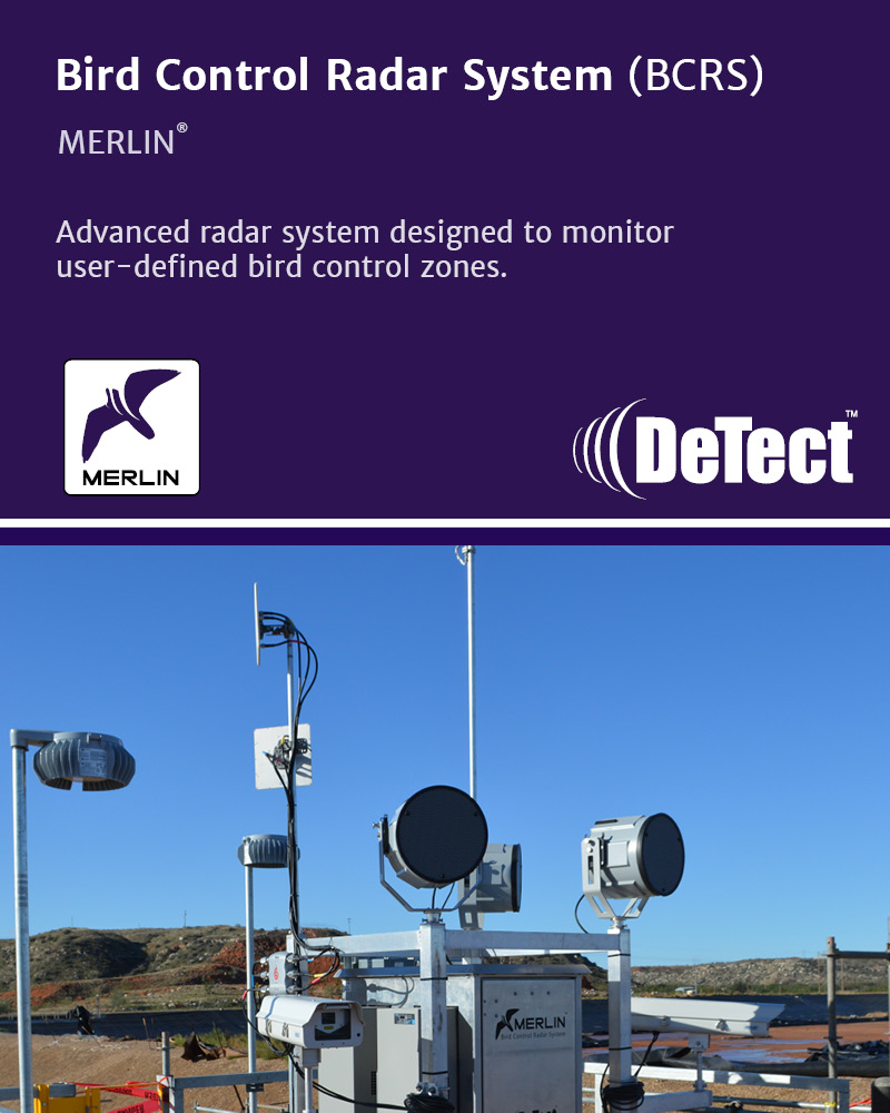 DeTect__Inc's tweet image. DeTect’s MERLIN BCRS is the most deployed bird control radar worldwide automated, 24/7 monitoring with real-time deterrent activation. Proven across landfills, ponds, agriculture &amp;amp; more.
Learn more: tinyurl.com/2uhpz298 
#BirdControl #RadarTech #EnvironmentalSafety #Wildlife