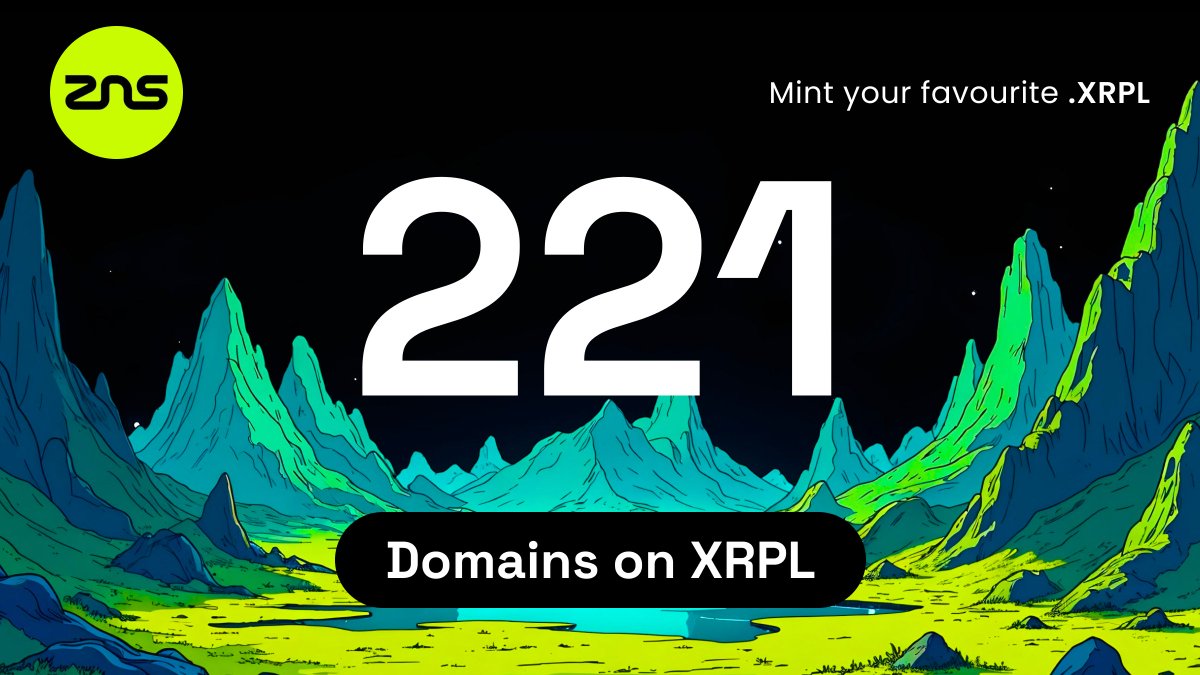 ZNS CONNECT (@znsconnect) on Twitter photo ⚡️221 .XRPL domains minted on mainnet⚡️
The .xrpl domains family is growing on the XRP Ledger!
 
A number of unique domains have been minted via ZNS Connect, powered by XRPL’s fast, low-cost transactions & native NFT support. 
Join the Web3 revolution and claim yours at ⚡️221 .XRPL domains minted on mainnet⚡️
The .xrpl domains family is growing on the XRP Ledger!
 
A number of unique domains have been minted via ZNS Connect, powered by XRPL’s fast, low-cost transactions & native NFT support. 
Join the Web3 revolution and claim yours at