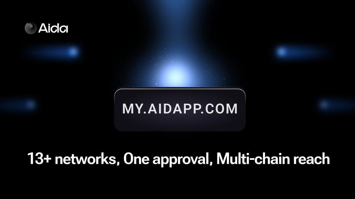 Switching chains isn’t alpha, it’s friction.
Gas fees, approvals, missed entries.

AIDA abstracts all that away:
• 13+ networks in one interface
• One approval, multi-chain reach

Trade like chains don’t exist → my.aidapp.com