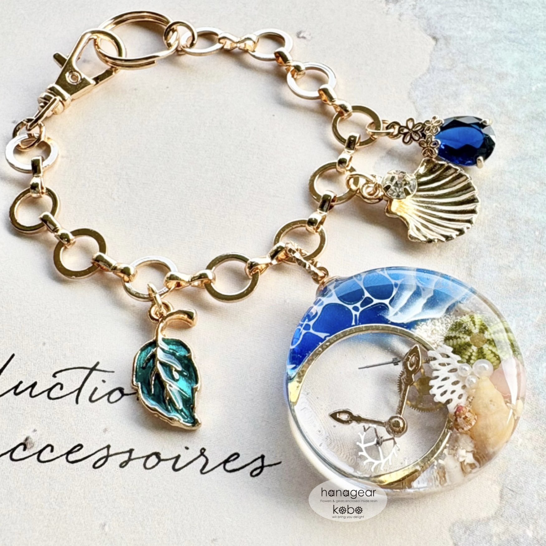 新作】気功玉（恋人）オルゴナイトのキーホルダー②（願い叶える