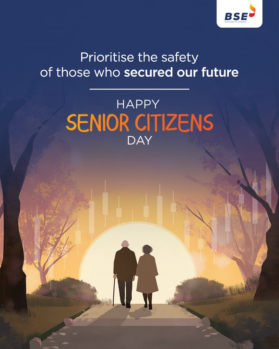 Happy Senior Citizens Day!

They invested in our future with care and wisdom. Let’s invest in their safety with the same dedication.

#StaySecure #SeniorCitizensDay #FinancialSafety #BSEIndia