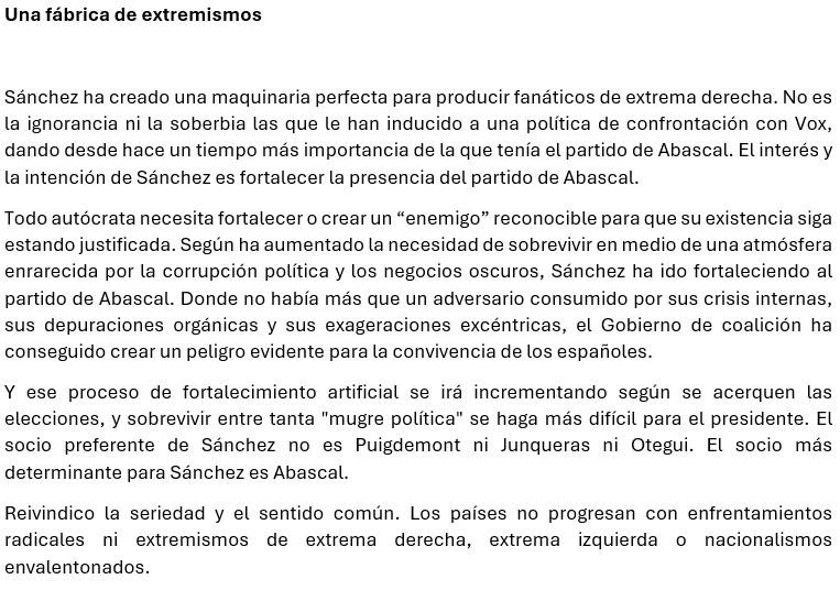 Una fábrica de extremismos