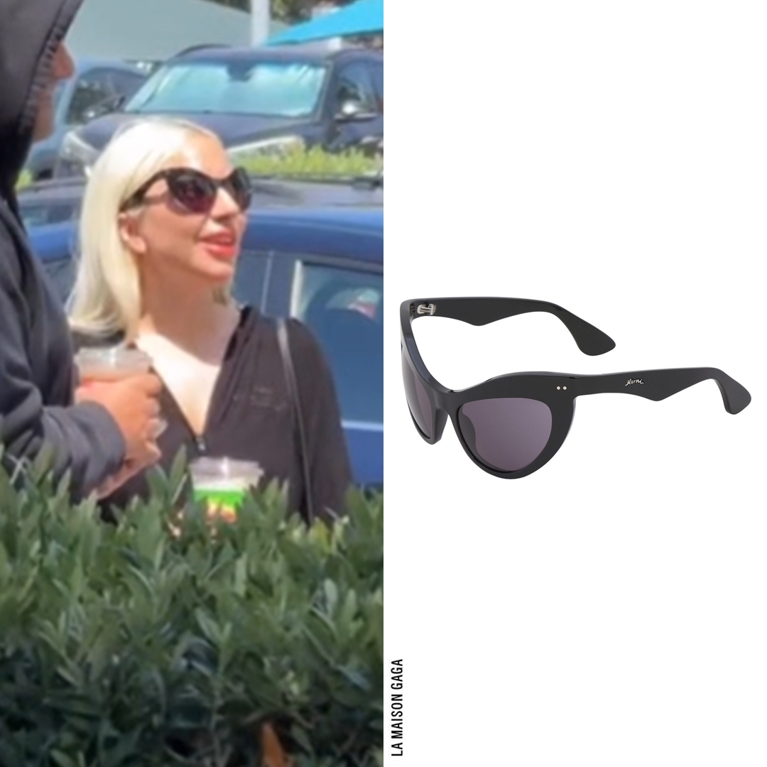 LaMaisonGaga_'s tweet photo. For another trip to Alfred's Coffee in Malibu, Lady Gaga wore the #Balenciaga "Wardrobe" embroidered cotton zip hoodie, along with her @MarniOfficial "Holoholona" cat-eye sunglasses and @Hermes_Paris "Mini Kelly" bag from #MaterialGood! https://t.co/2RJ28KS9Ld