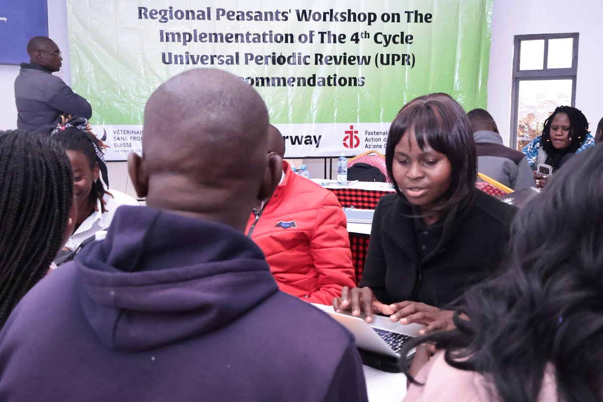 AtitwaMaureen's tweet photo. Peasant & Indigenous communities are at the heart of Kenya’s food systems. Through the #UPR4, we’re building their capacity to turn recommendations into ACTION—securing land, food & climate justice. ✊🏾 #ClimateJustice #FoodSovereignty #HumanRights @CEMIRIDE_KE https://t.co/I3fz3A9Hah
