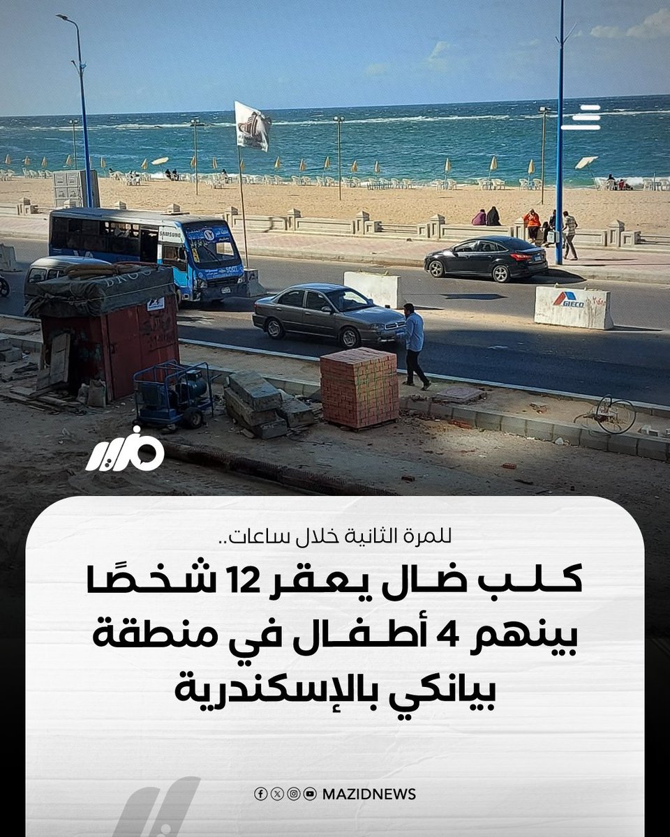 للمرة الثانية خلال ساعات.. كلب ضال يعقر 12 شخصًا بينهم 4 أطفال في منطقة بيانكي بالإسكندرية
#مزيد