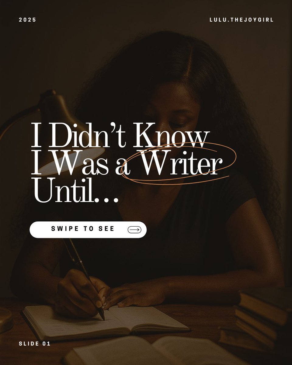 _olluchii's tweet photo. Funny thing is… I never really set out to be a writer. ✍🏽
Looking back, I see how every stage from radio scripts, NGO speeches, social media content, church scripts, to poetry and now screenwriting was quietly preparing me. https://t.co/CdlsznGZnu