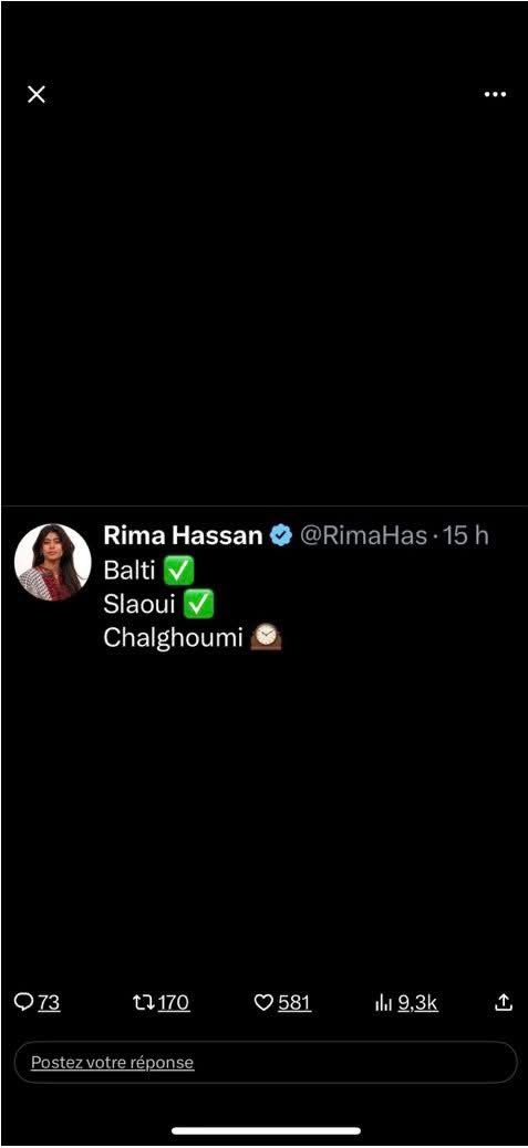 Rima Hassan, députée européenne, a franchi une ligne rouge en proférant des menaces de mort contre l’imam Hassen Chalghoumi. Comme l’a rappelé le préfet, chef de cabinet adjoint du ministre de l’Intérieur, ce type de propos, tenus par une élue du Parlement européen, sont d’une