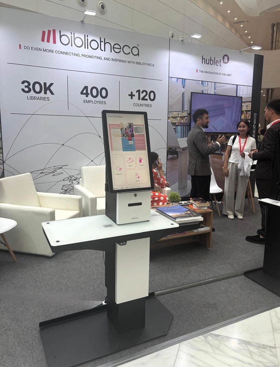 BibliothecaX's tweet photo. 🚀 Discover the solutions shaping tomorrow’s libraries at #WLIC2025!
From smart self-service to automated returns, digital lending &amp; intelligent transport — visit us at Booth #A18. https://t.co/CWjYOaG6Cu