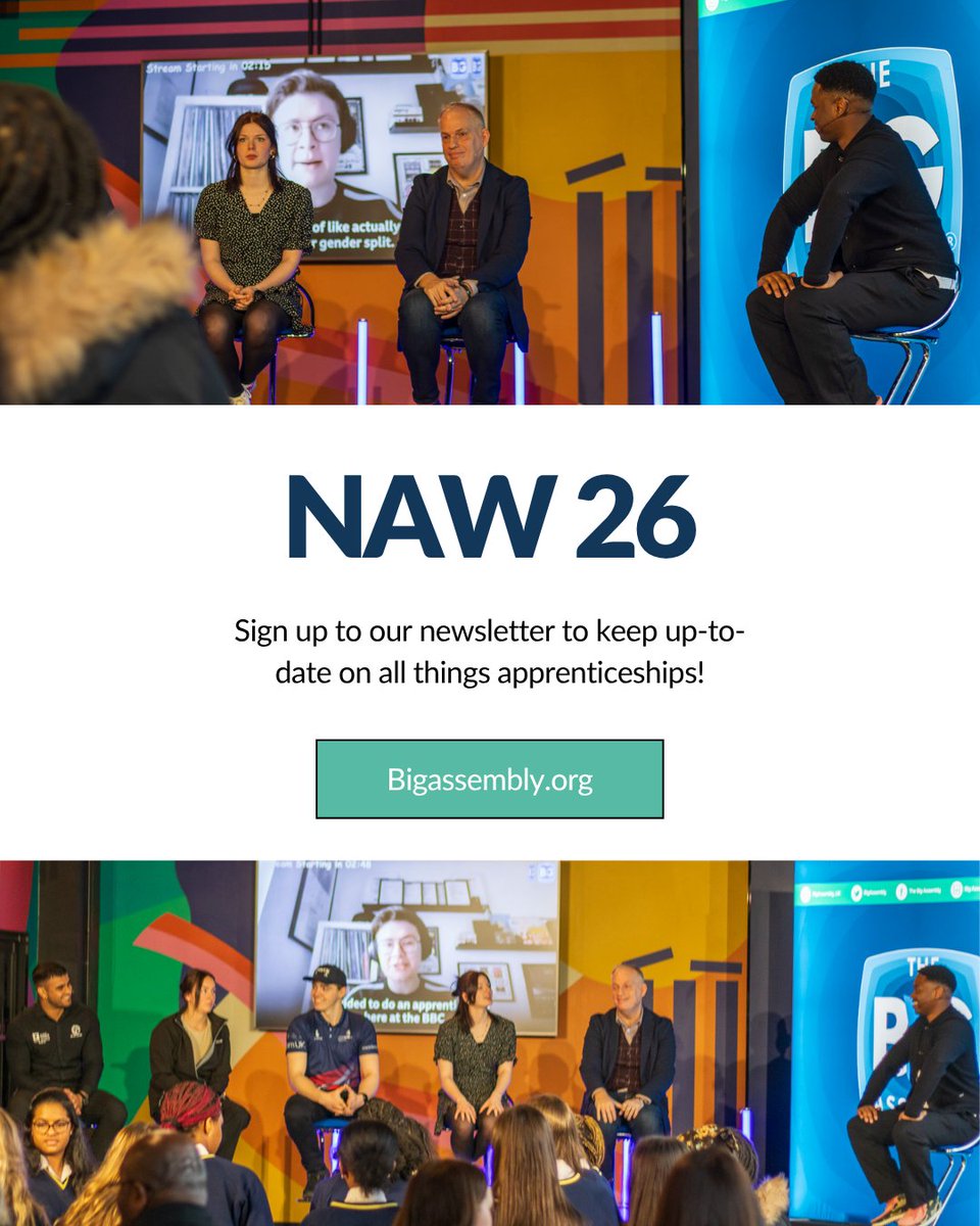 The UK’s Biggest Apprenticeship Livestream is here! 🌟

✅ Real apprentice stories
✅ Expert career advice
✅ Tips on earning while you learn

Whether you’re leaving school or upskilling, don’t miss out!

🔗 Sign up 👉 loom.ly/JUIsIv8

#BigAssembly #Apprenticeships