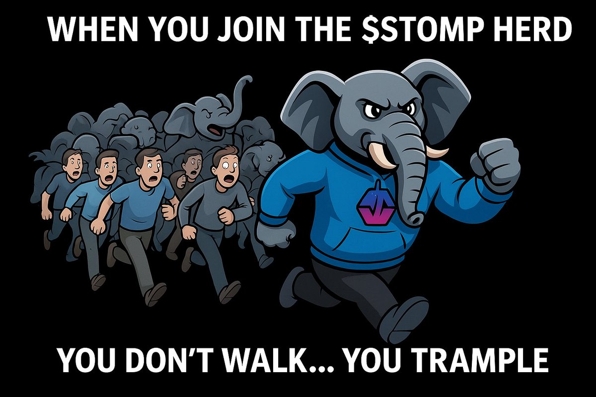 GM PulseChain,

When you join the $STOMP herd, you don’t walk… you TRAMPLE 🐘🔥

This isn’t just a coin.
It’s momentum.
It’s community.
It’s unstoppable energy. 🚀🌕

#STOMP #PulseChain #CryptoCommunity