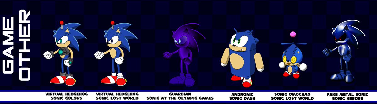 Here are the in-game Sonic robots that aren't a variant of Mecha, Metal, or a Speed Simulator Friend.

Got around 21 Sonic robots left to draw.🙃
